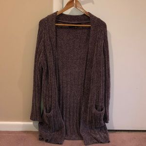 long chenille cardigan - barely worn!